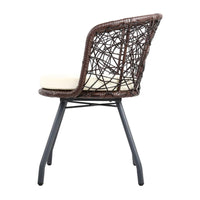 Gardeon Outdoor Patio Chair and Table - Brown Outdoor Furniture Kings Warehouse 