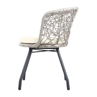 Gardeon Outdoor Patio Chair and Table - Grey Outdoor Furniture Kings Warehouse 