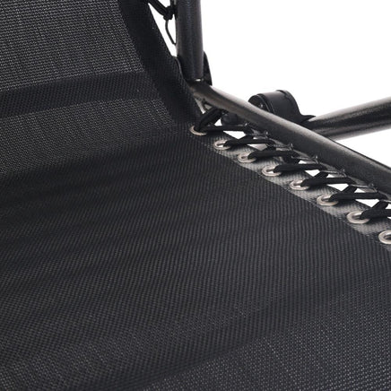 Gardeon Outdoor Portable Recliner - Black Camping Kings Warehouse 