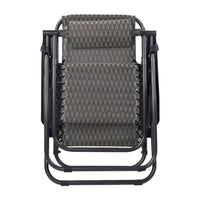 Gardeon Outdoor Portable Recliner - Grey Camping Kings Warehouse 