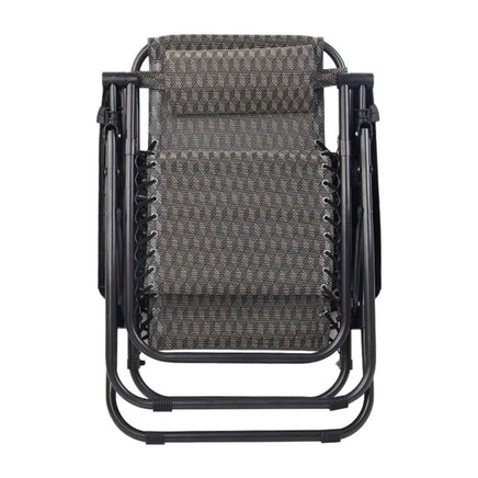 Gardeon Outdoor Portable Recliner - Grey Camping Kings Warehouse 