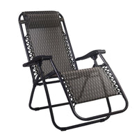 Gardeon Outdoor Portable Recliner - Grey Camping Kings Warehouse 