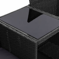 Gardeon Outdoor Setting Wicker Loveseat Birstro Set Patio Garden Furniture Black Outdoor Kings Warehouse 