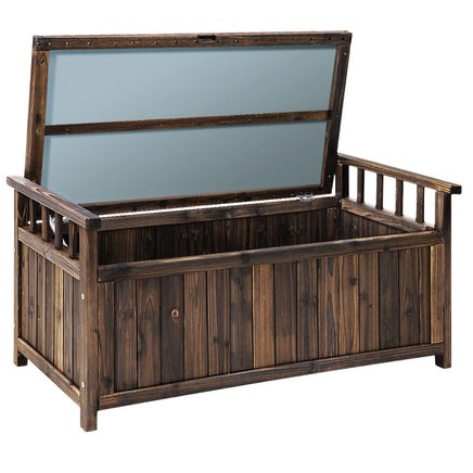 Gardeon Outdoor Storage Box Wooden Garden Bench Chest Toy Tool Sheds Furniture Garden Supplies Kings Warehouse 