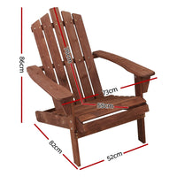 Gardeon Outdoor Sun Lounge Beach Chairs Table Setting Wooden Adirondack Patio Brown Chair Kings Warehouse 