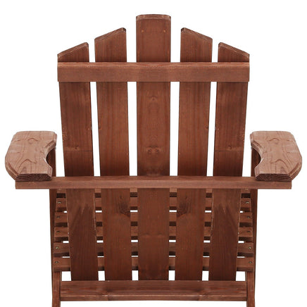 Gardeon Outdoor Sun Lounge Beach Chairs Table Setting Wooden Adirondack Patio Chair Brown Outdoor Kings Warehouse 