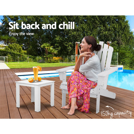 Gardeon Outdoor Sun Lounge Beach Chairs Table Setting Wooden Adirondack Patio Chair Lounges Outdoor Kings Warehouse 