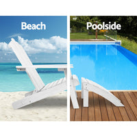 Gardeon Outdoor Sun Lounge Beach Chairs Table Setting Wooden Adirondack Patio Chair Outdoor Kings Warehouse 