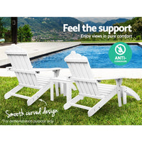 Gardeon Outdoor Sun Lounge Beach Chairs Table Setting Wooden Adirondack Patio Chair Outdoor Kings Warehouse 