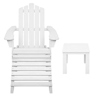 Gardeon Outdoor Sun Lounge Beach Chairs Table Setting Wooden Adirondack Patio Chair Outdoor Kings Warehouse 