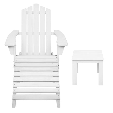 Gardeon Outdoor Sun Lounge Beach Chairs Table Setting Wooden Adirondack Patio Chair Outdoor Kings Warehouse 