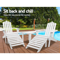 Gardeon Outdoor Sun Lounge Beach Chairs Table Setting Wooden Adirondack Patio Chair Outdoor Kings Warehouse 