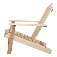 Gardeon Outdoor Sun Lounge Beach Chairs Table Setting Wooden Adirondack Patio Natural Wood Chair Outdoor Kings Warehouse 