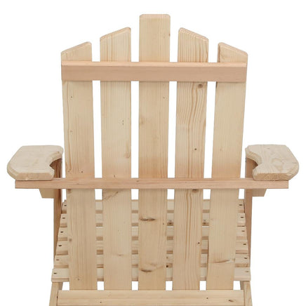 Gardeon Outdoor Sun Lounge Beach Chairs Table Setting Wooden Adirondack Patio Natural Wood Chair Outdoor Kings Warehouse 
