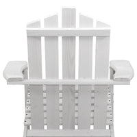 Gardeon Outdoor Sun Lounge Beach Chairs Table Setting Wooden Adirondack Patio - White Outdoor Kings Warehouse 