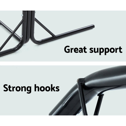Gardeon Outdoor Swing Hammock Chair with Stand Frame 2 Seater Bench Furniture Gardeon Kings Warehouse 