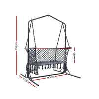 Gardeon Outdoor Swing Hammock Chair with Stand Frame 2 Seater Bench Furniture Gardeon Kings Warehouse 