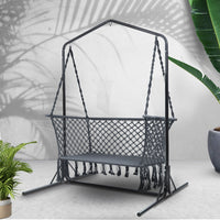 Gardeon Outdoor Swing Hammock Chair with Stand Frame 2 Seater Bench Furniture Gardeon Kings Warehouse 