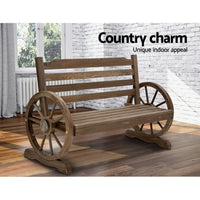 Gardeon Park Bench Wooden Wagon Chair Outdoor Garden Backyard Lounge Furniture Outdoor Kings Warehouse 