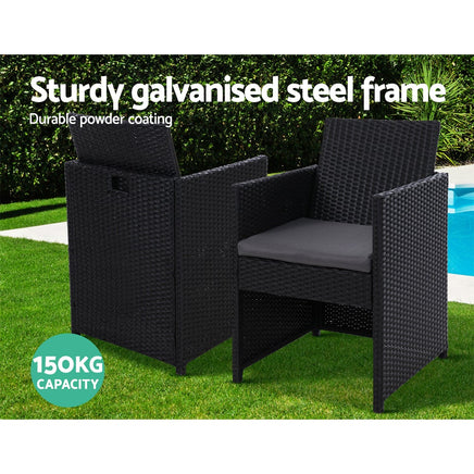 Gardeon Patio Furniture Dining Chairs Table Patio Setting Bistro Set Wicker Tea Coffee Cafe Bar Set Outdoor Furniture Kings Warehouse 