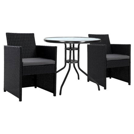 Gardeon Patio Furniture Dining Chairs Table Patio Setting Bistro Set Wicker Tea Coffee Cafe Bar Set Outdoor Furniture Kings Warehouse 