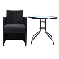 Gardeon Patio Furniture Dining Chairs Table Patio Setting Bistro Set Wicker Tea Coffee Cafe Bar Set Outdoor Furniture Kings Warehouse 