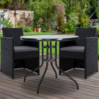Gardeon Patio Furniture Dining Chairs Table Patio Setting Bistro Set Wicker Tea Coffee Cafe Bar Set Outdoor Furniture Kings Warehouse 