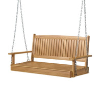 Gardeon Porch Swing Chair With Chain Outdoor Furniture Wooden Bench 2 Seat Teak Kings Warehouse 