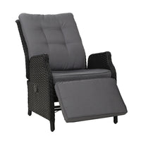 Gardeon Recliner Chair Sun lounge Setting Outdoor Furniture Patio Wicker Sofa Outdoor Kings Warehouse 