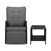 Gardeon Recliner Chairs Sun lounge Setting Outdoor Furniture Patio Wicker Sofa Home & Garden > Garden Furniture Kings Warehouse 