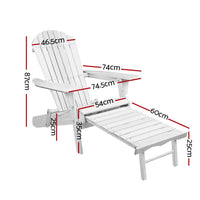 Gardeon Set of 2 Outdoor Sun Lounge Chairs Patio Furniture Lounger Beach Chair Adirondack Outdoor Furniture Kings Warehouse 