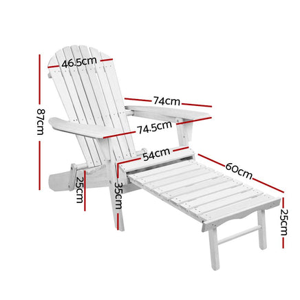 Gardeon Set of 2 Outdoor Sun Lounge Chairs Patio Furniture Lounger Beach Chair Adirondack Outdoor Furniture Kings Warehouse 