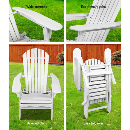 Gardeon Set of 2 Outdoor Sun Lounge Chairs Patio Furniture Lounger Beach Chair Adirondack Outdoor Furniture Kings Warehouse 