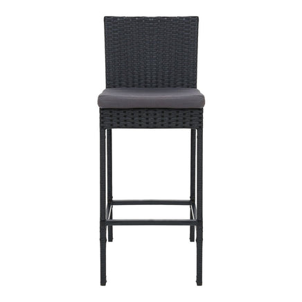 Gardeon Set of 4 Outdoor Bar Stools Dining Chairs Wicker Furniture Outdoor Furniture Kings Warehouse 