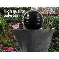 Gardeon Solar Powered Water Fountain Twist Design with Lights Home & Garden > Fountains Kings Warehouse 