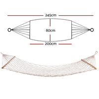 Gardeon Swing Hammock Bed Cream Hammocks Kings Warehouse 