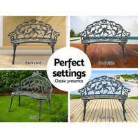 Gardeon Victorian Garden Bench - Green Outdoor Kings Warehouse 