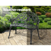 Gardeon Victorian Garden Bench - Green Outdoor Kings Warehouse 