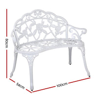 Gardeon Victorian Garden Bench – White Outdoor Kings Warehouse 