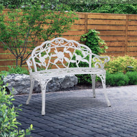 Gardeon Victorian Garden Bench – White Outdoor Kings Warehouse 