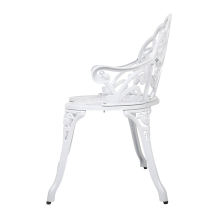 Gardeon Victorian Garden Bench – White Outdoor Kings Warehouse 