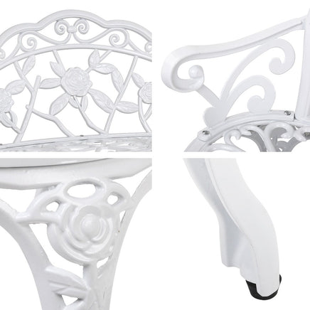 Gardeon Victorian Garden Bench – White Outdoor Kings Warehouse 