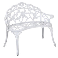 Gardeon Victorian Garden Bench – White Outdoor Kings Warehouse 