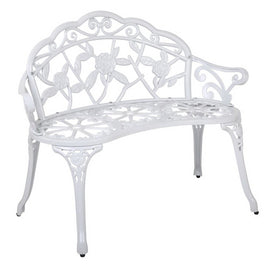 Gardeon Victorian Garden Bench – White Outdoor Kings Warehouse 