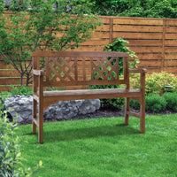 Gardeon Wooden Garden Bench 2 Seat Patio Furniture Timber Outdoor Lounge Chair Natural Outdoor Kings Warehouse 