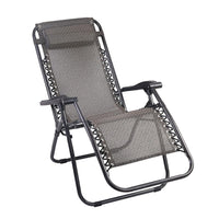 Gardeon Zero Gravity Recliner Chairs Outdoor Sun Lounge Beach Chair Camping - Beige Camping Kings Warehouse 