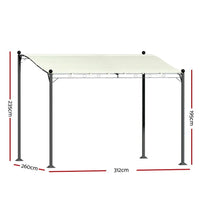 Gazebo 3m Party Marquee Outdoor Event Wedding Tent Iron Art Canopy Kings Warehouse 
