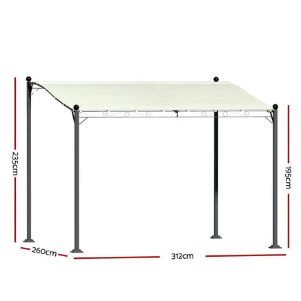 Gazebo 3m Party Marquee Outdoor Event Wedding Tent Iron Art Canopy Kings Warehouse 