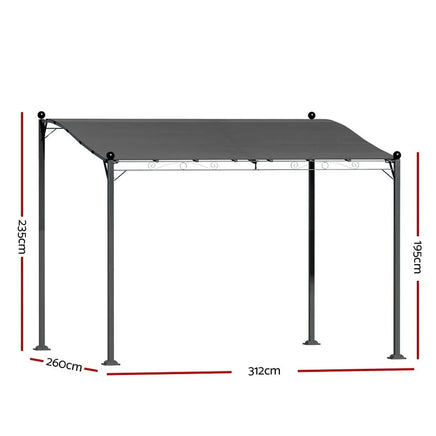 Gazebo 3m Party Marquee Outdoor Wedding Tent Iron Art Canopy Patio Kings Warehouse 