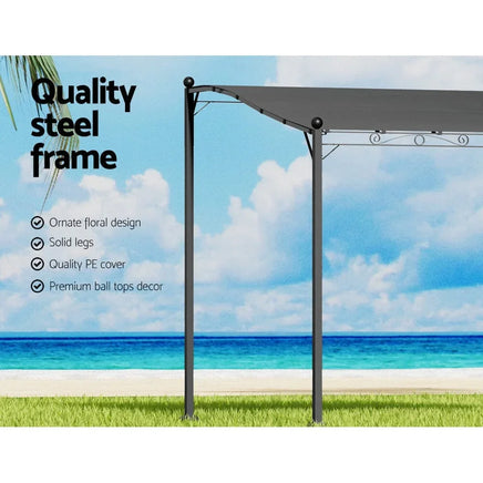 Gazebo 3m Party Marquee Outdoor Wedding Tent Iron Art Canopy Patio Kings Warehouse 